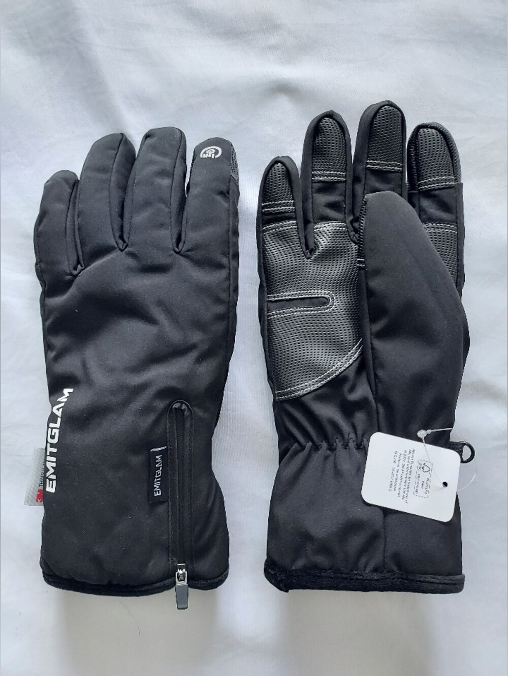Emitglam Men's Black Winter Touchscreen Gloves